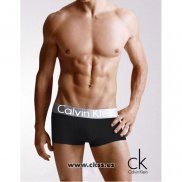 Boxer Calvin Klein Hombre Steel Blateado Blanco Negro