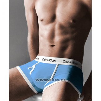 Boxer Calvin Klein Hombre 365 Blanco Azul Claro