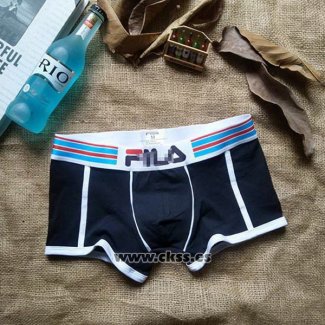 Boxer Fila Hombre Negro Blanco Azul