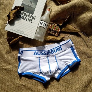 Boxer Aussiebum Hombre Blanco Azul